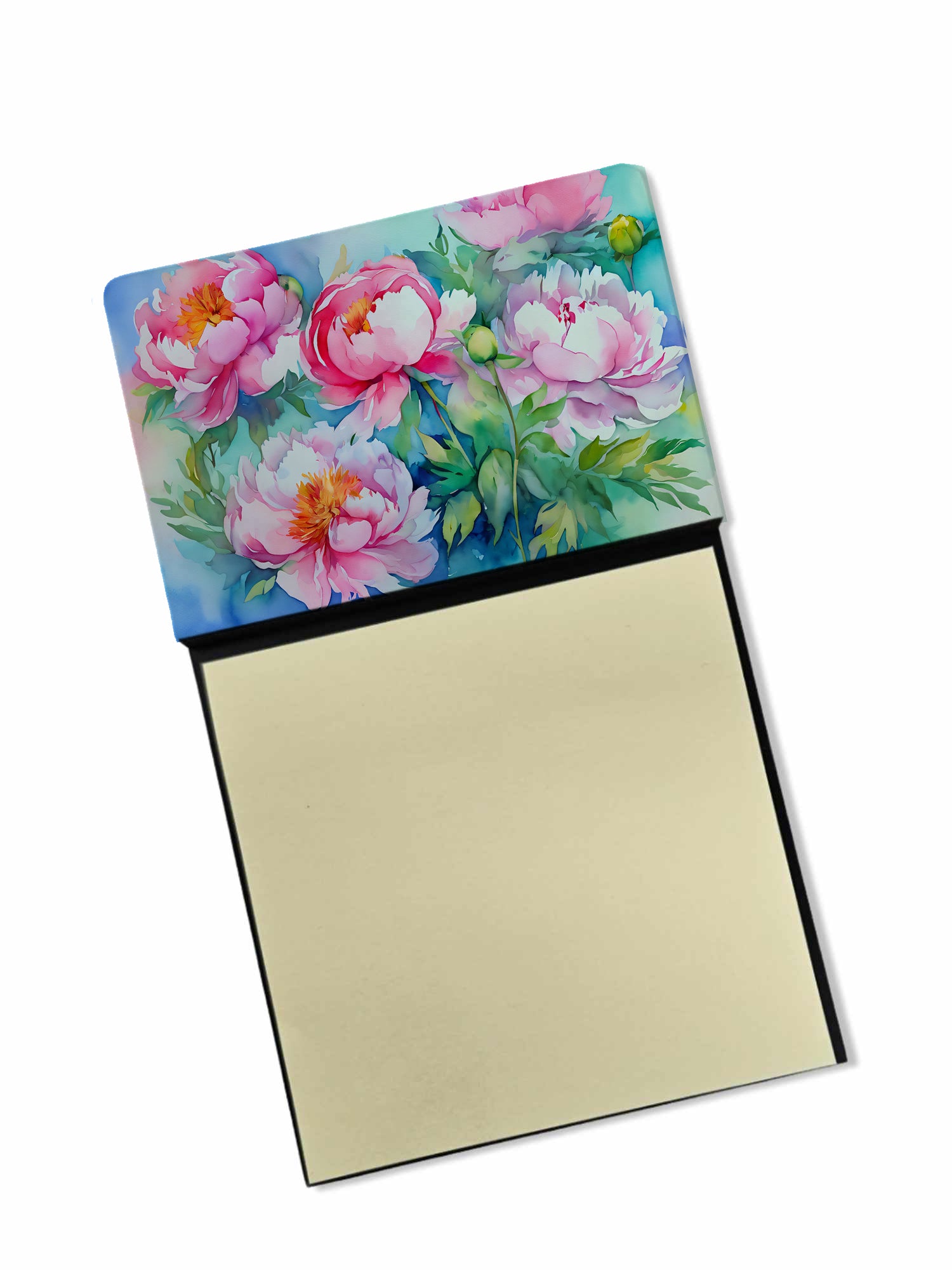 Buy this Peonies in Watercolor Sticky Note Holder