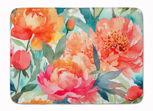 Buy this Peonies in Watercolor Memory Foam Kitchen Mat