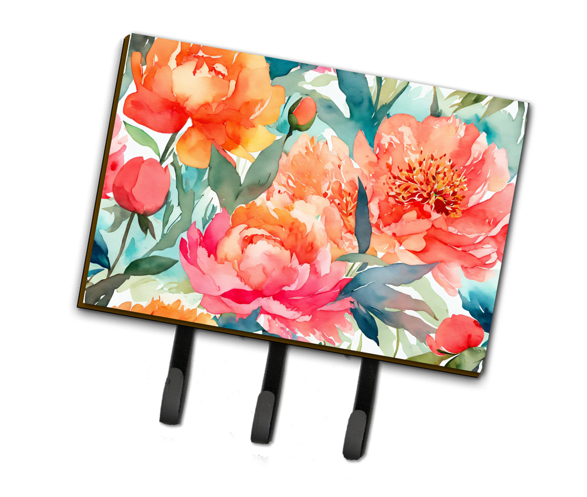 Buy this Peonies in Watercolor Leash or Key Holder