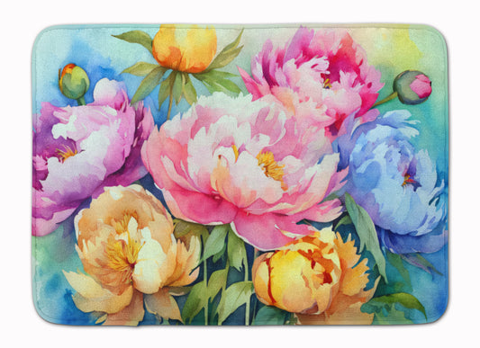 Buy this Peonies in Watercolor Memory Foam Kitchen Mat