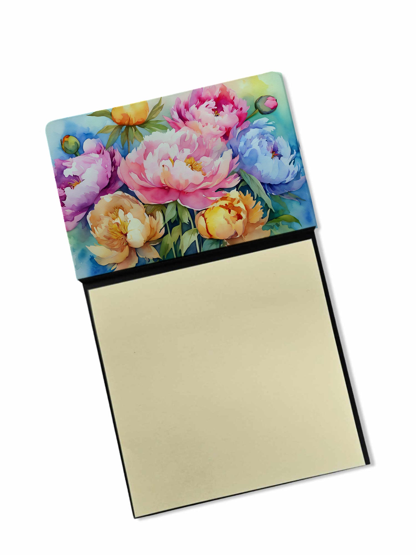 Buy this Peonies in Watercolor Sticky Note Holder