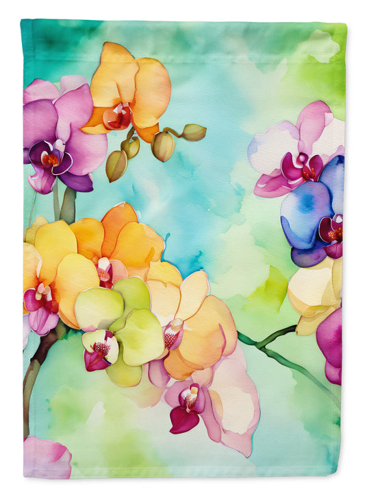 Buy this Orchids in Watercolor House Flag