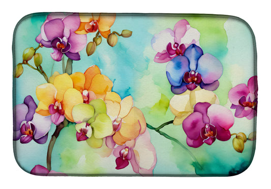 Buy this Orchids in Watercolor Dish Drying Mat