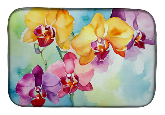 Buy this Orchids in Watercolor Dish Drying Mat