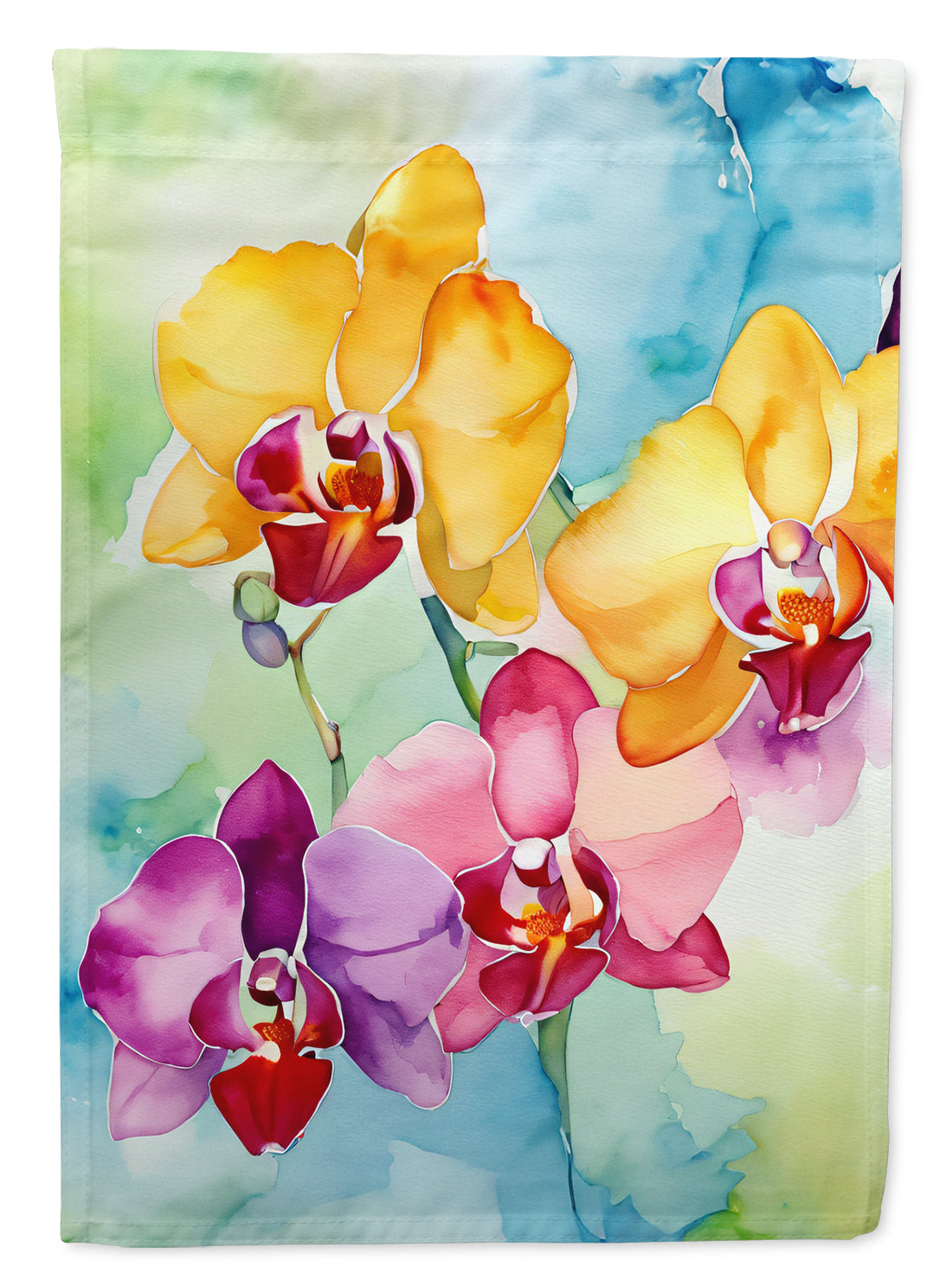 Buy this Orchids in Watercolor Garden Flag