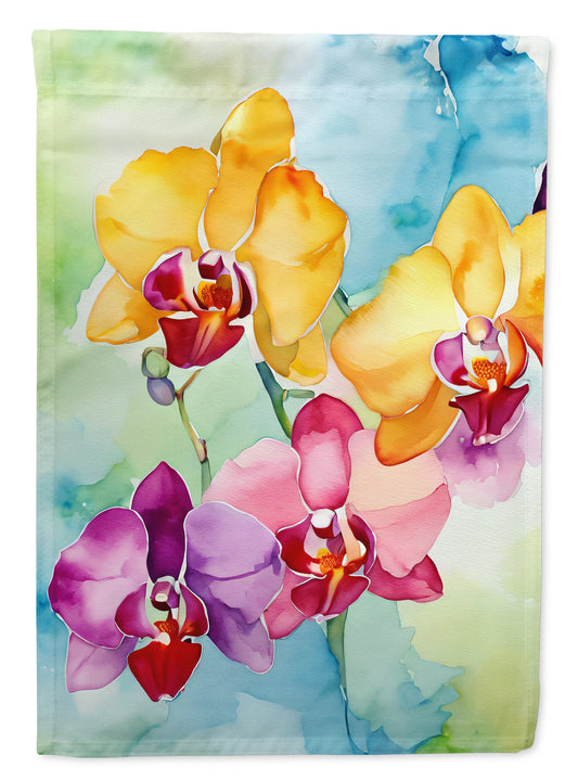 Buy this Orchids in Watercolor Garden Flag