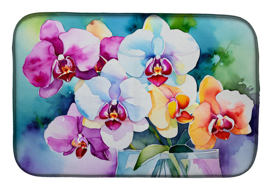 Buy this Orchids in Watercolor Dish Drying Mat