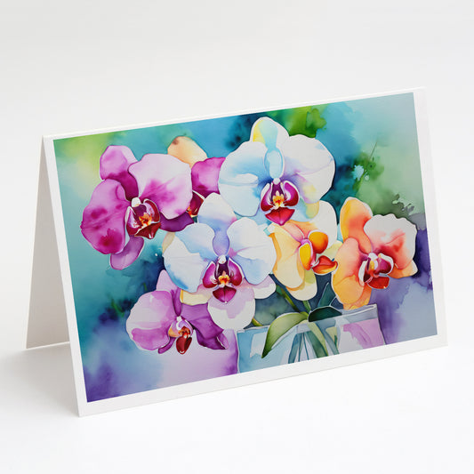 Buy this Orchids in Watercolor Greeting Cards Pack of 8
