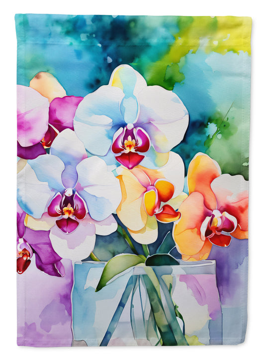Buy this Orchids in Watercolor Garden Flag