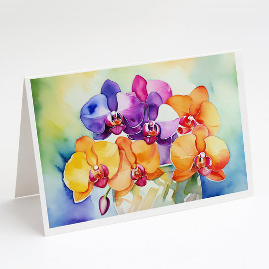 Buy this Orchids in Watercolor Greeting Cards Pack of 8