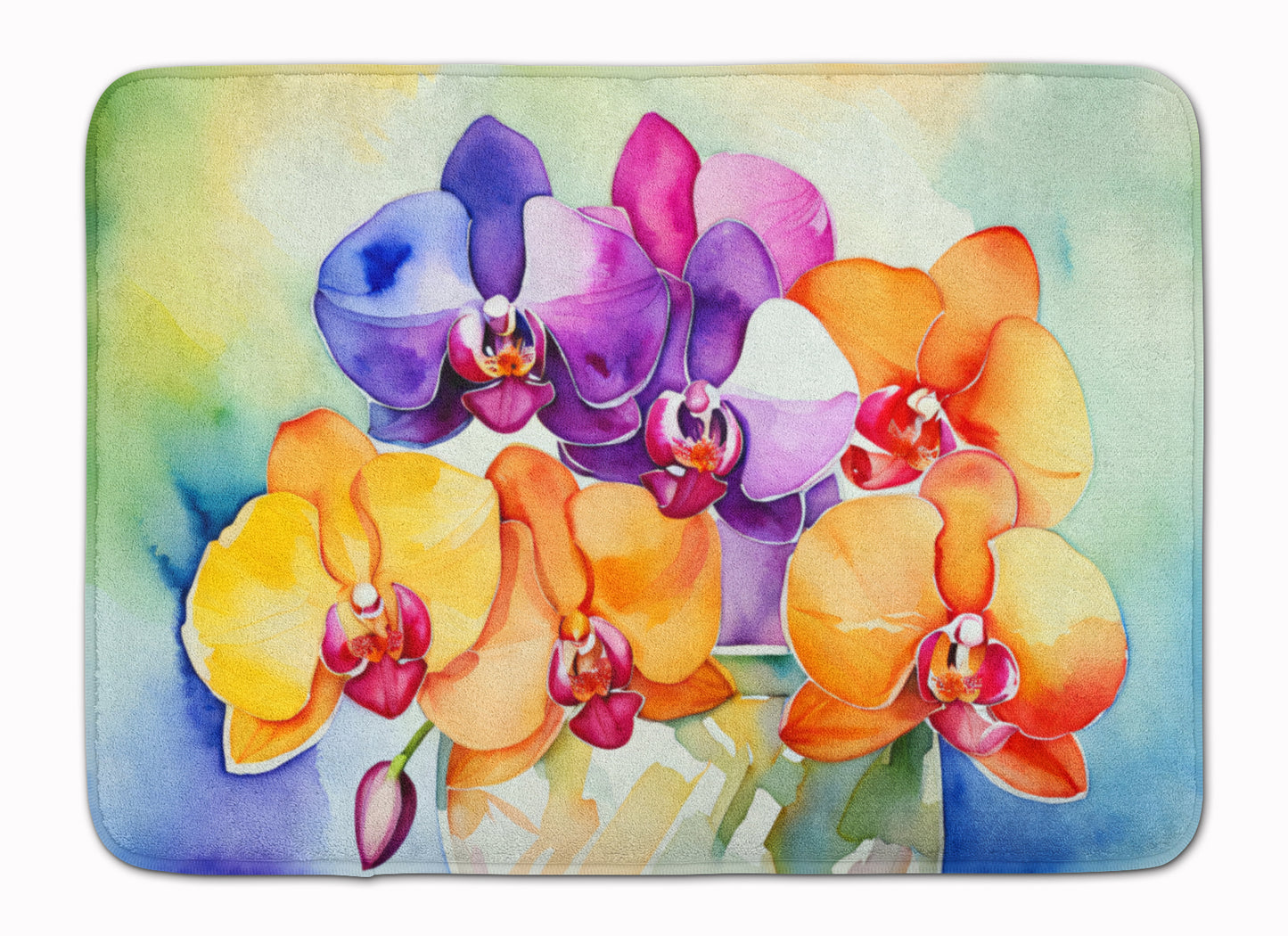 Buy this Orchids in Watercolor Memory Foam Kitchen Mat