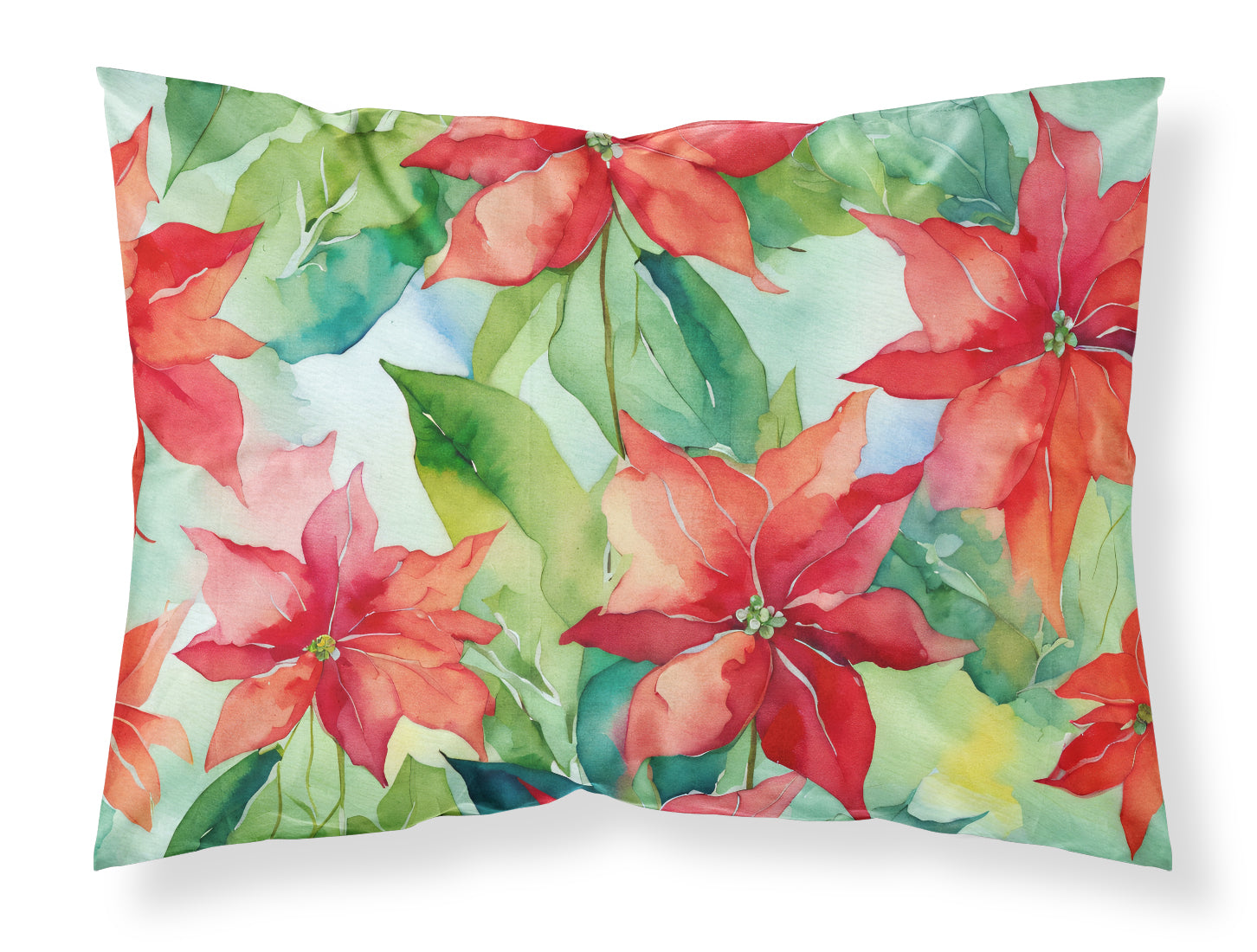 Buy this Poinsettias in Watercolor Standard Pillowcase