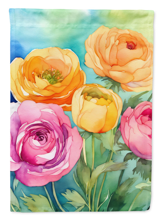 Buy this Ranunculus in Watercolor House Flag