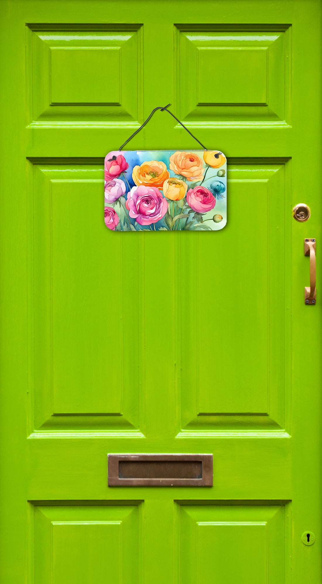 Ranunculus in Watercolor Wall or Door Hanging Prints