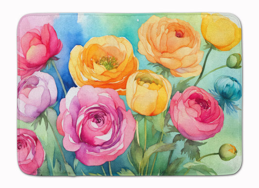 Buy this Ranunculus in Watercolor Memory Foam Kitchen Mat