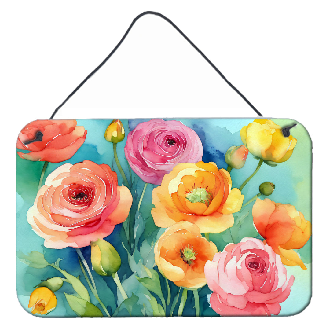 Buy this Ranunculus in Watercolor Wall or Door Hanging Prints