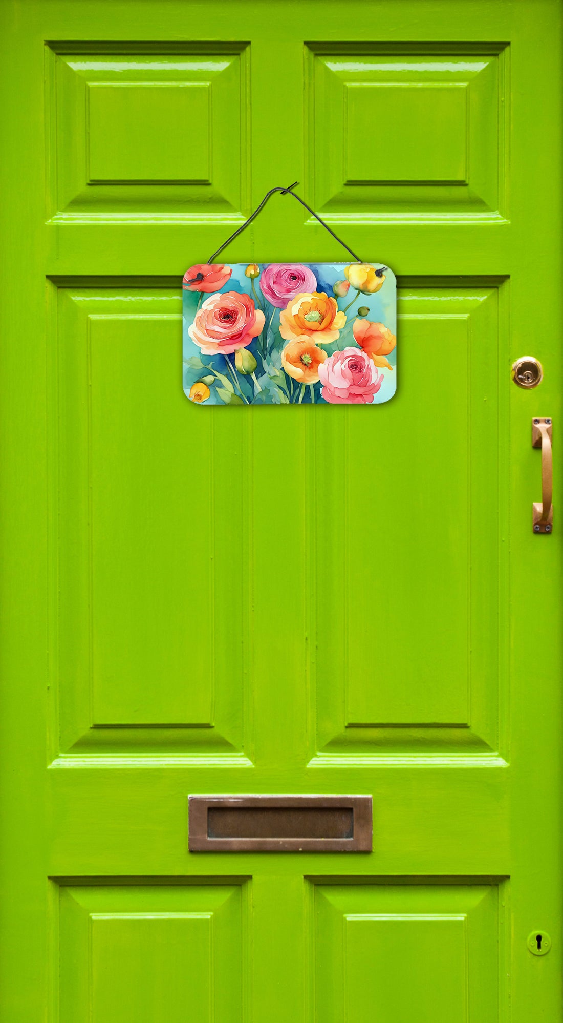 Ranunculus in Watercolor Wall or Door Hanging Prints