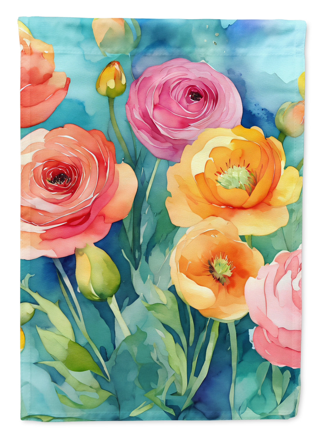 Buy this Ranunculus in Watercolor Garden Flag