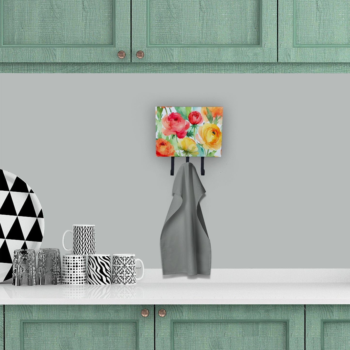 Ranunculus in Watercolor Leash or Key Holder