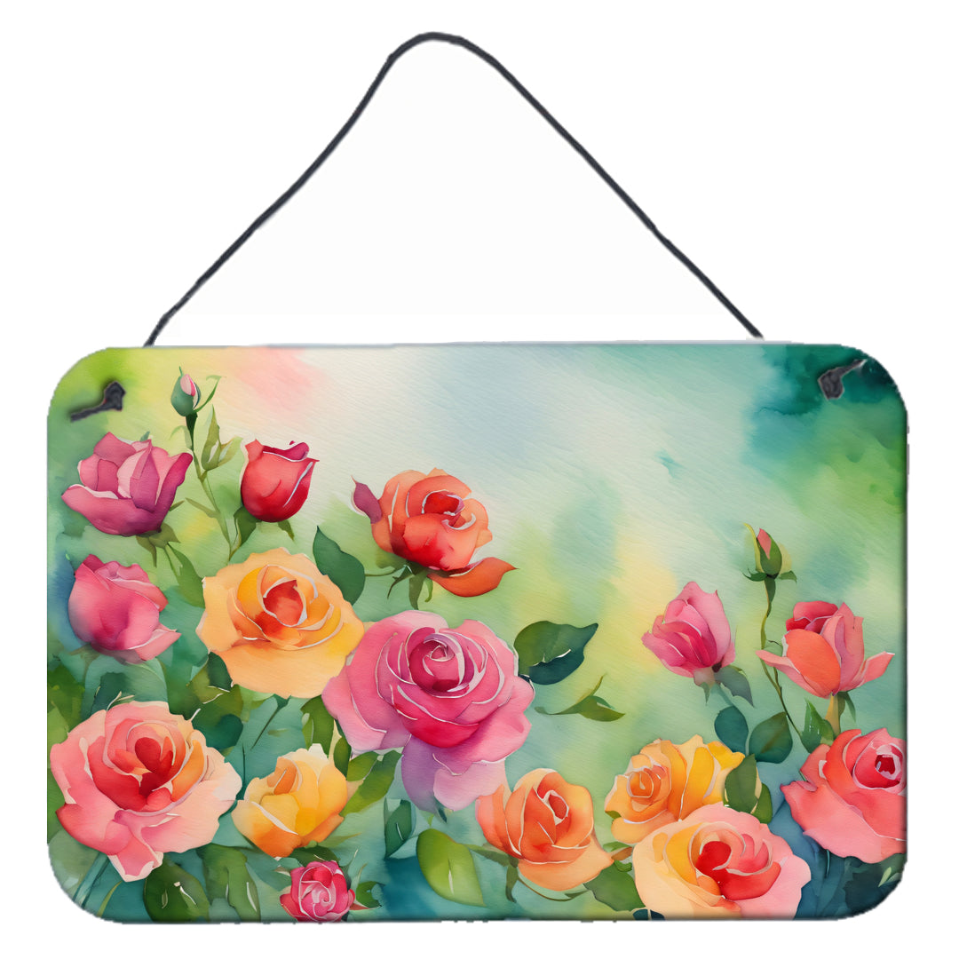 Buy this Roses in Watercolor Wall or Door Hanging Prints