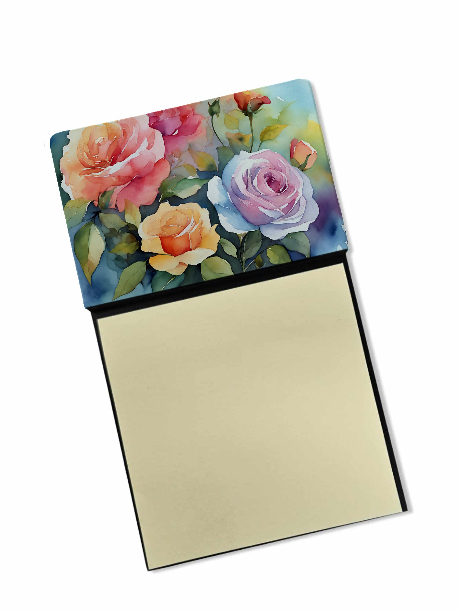 Buy this Roses in Watercolor Sticky Note Holder