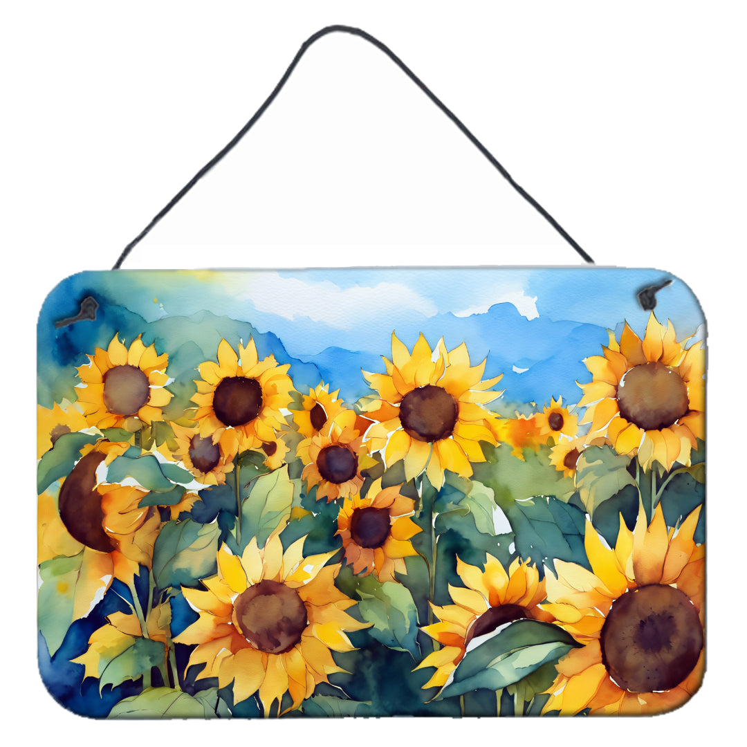 Buy this Sunflowers in Watercolor Wall or Door Hanging Prints