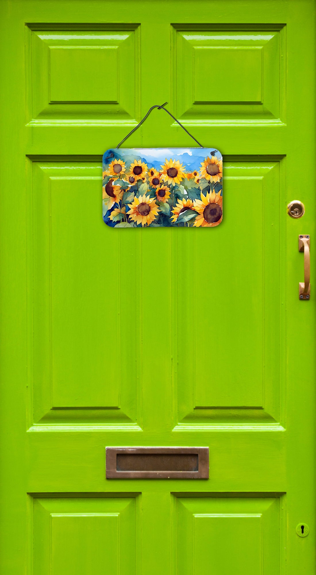 Sunflowers in Watercolor Wall or Door Hanging Prints