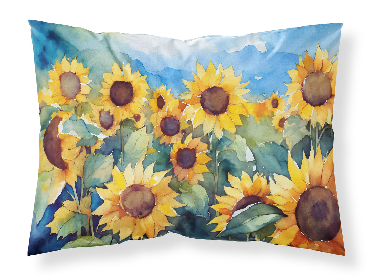 Buy this Sunflowers in Watercolor Standard Pillowcase