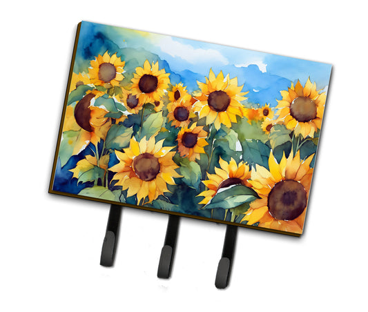Buy this Sunflowers in Watercolor Leash or Key Holder