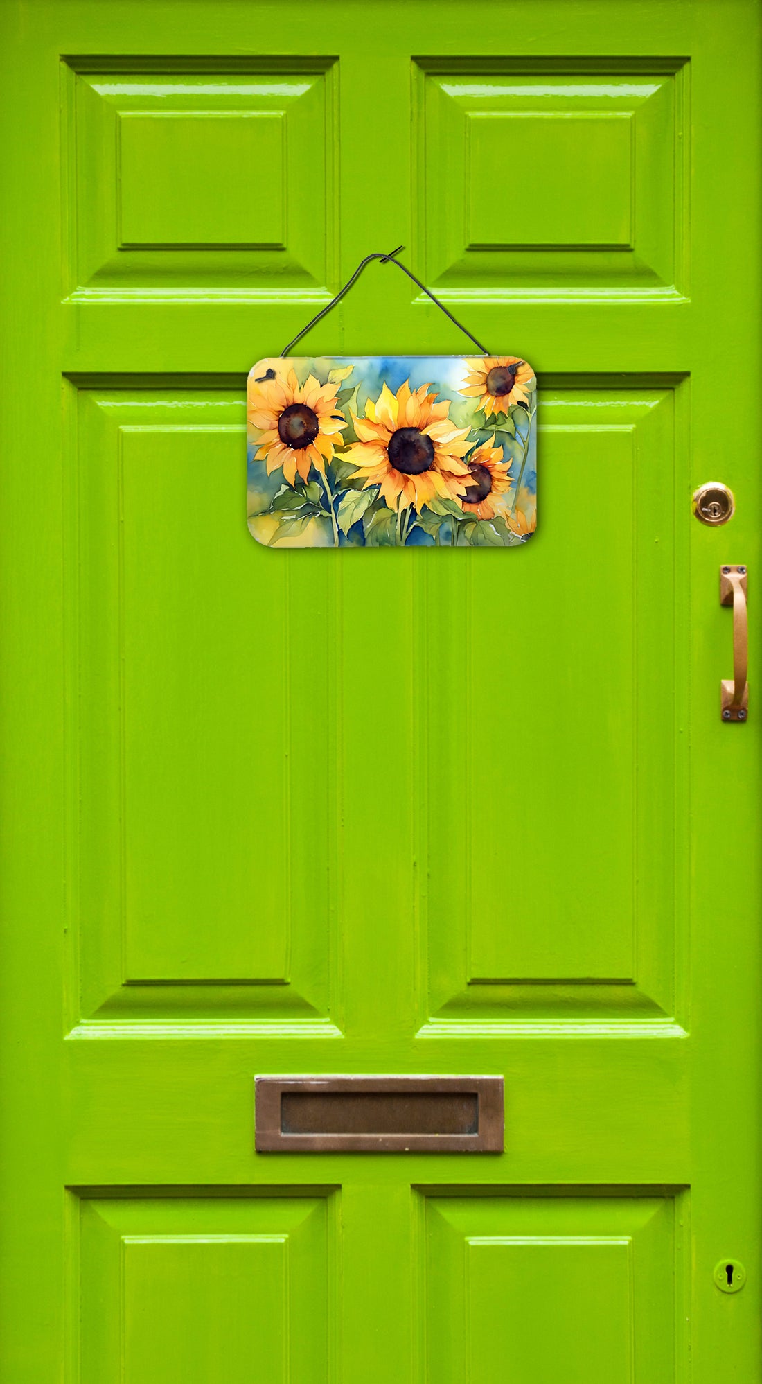 Sunflowers in Watercolor Wall or Door Hanging Prints