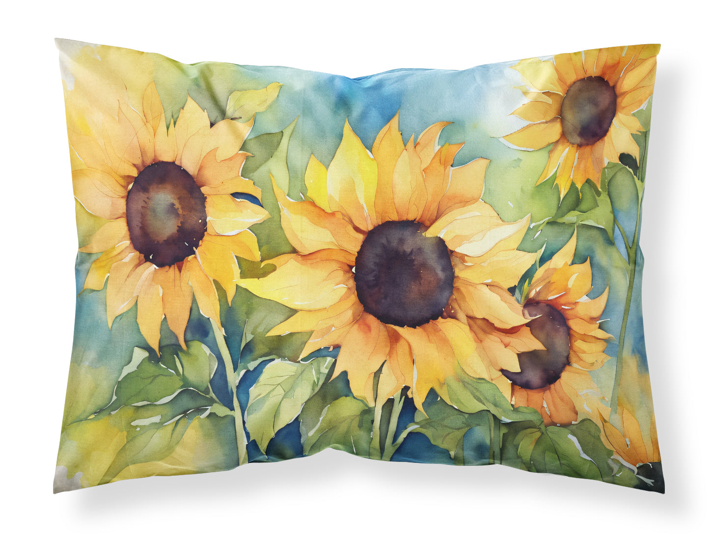 Buy this Sunflowers in Watercolor Standard Pillowcase