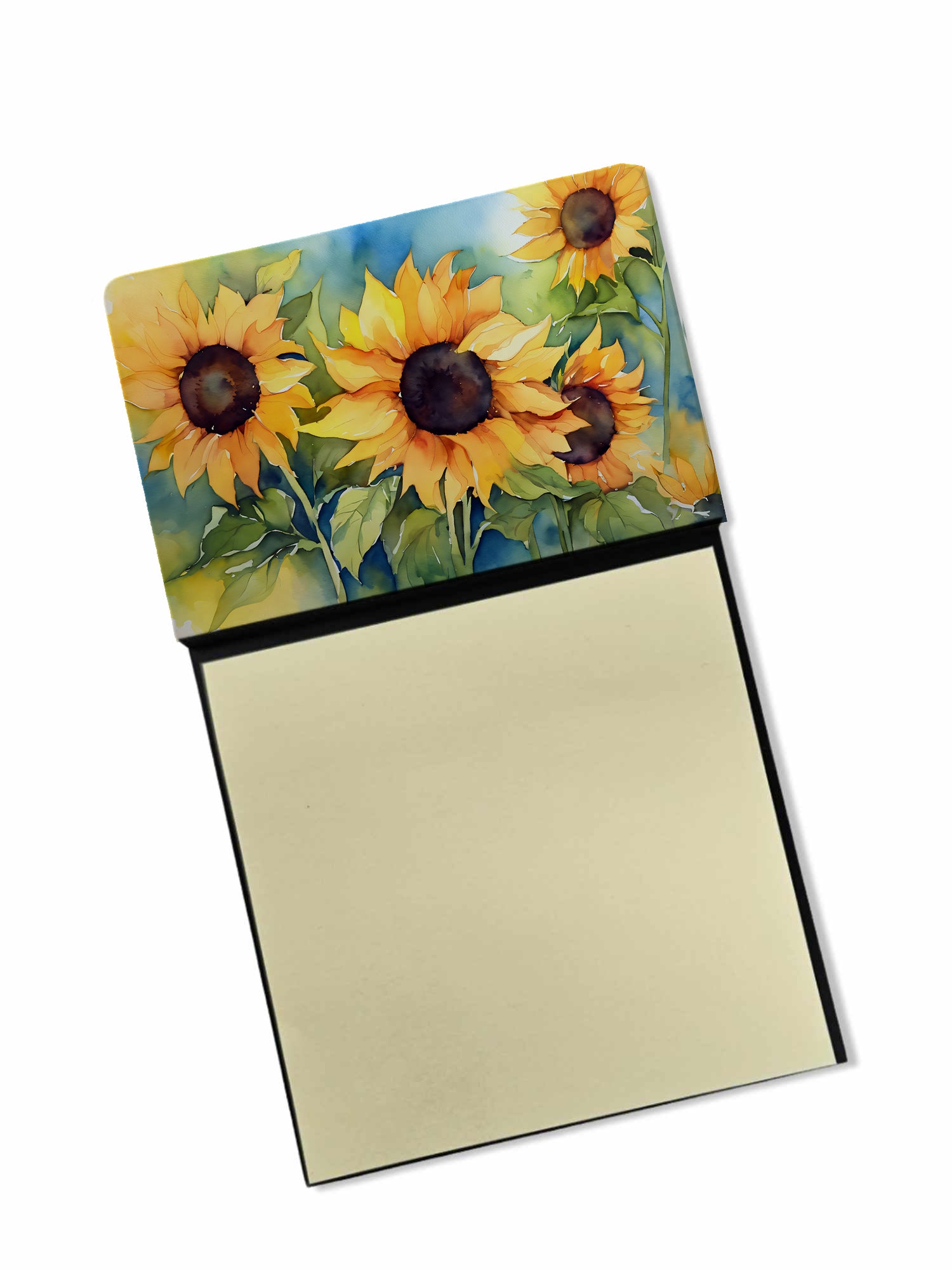 Buy this Sunflowers in Watercolor Sticky Note Holder