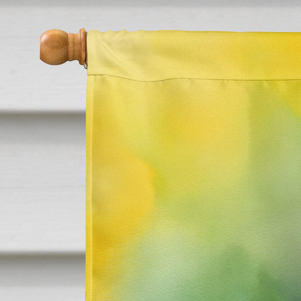 Sunflowers in Watercolor House Flag