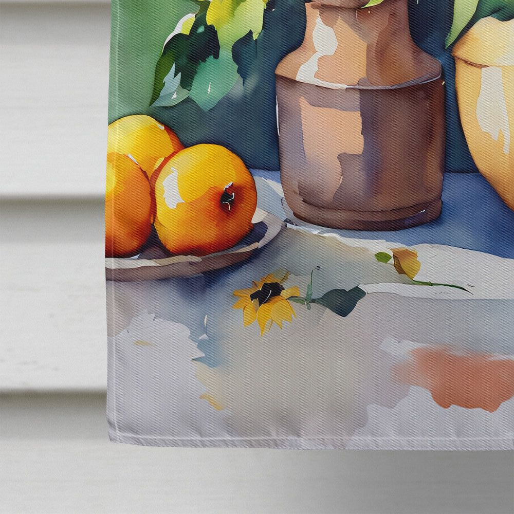 Sunflowers in Watercolor House Flag
