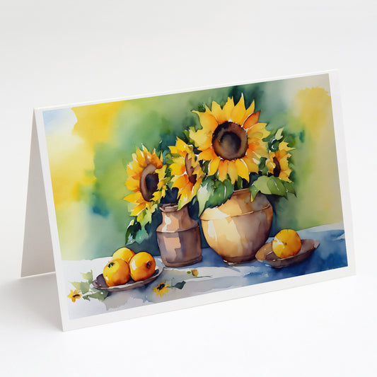 Buy this Sunflowers in Watercolor Greeting Cards Pack of 8
