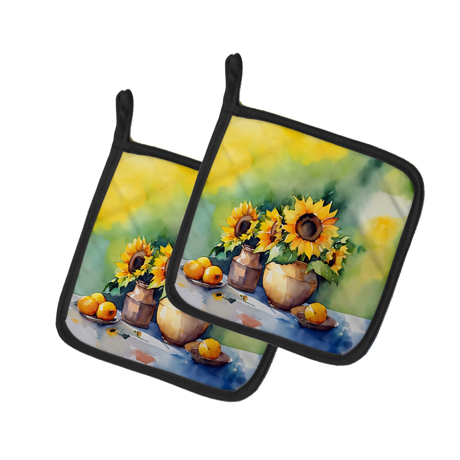 Buy this Sunflowers in Watercolor Pair of Pot Holders