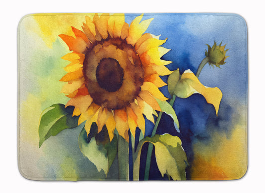 Buy this Sunflowers in Watercolor Memory Foam Kitchen Mat