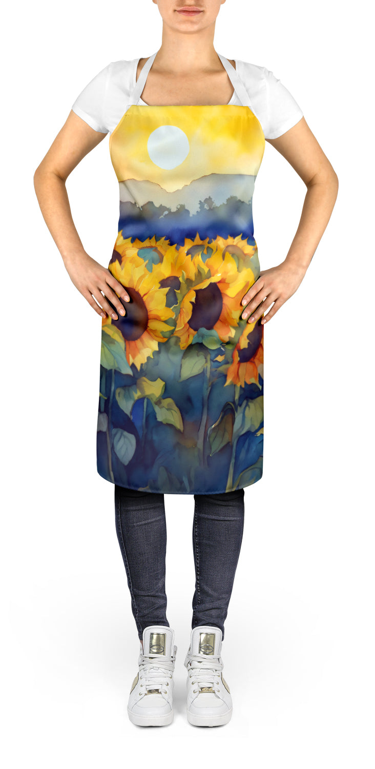 Sunflowers in Watercolor Apron