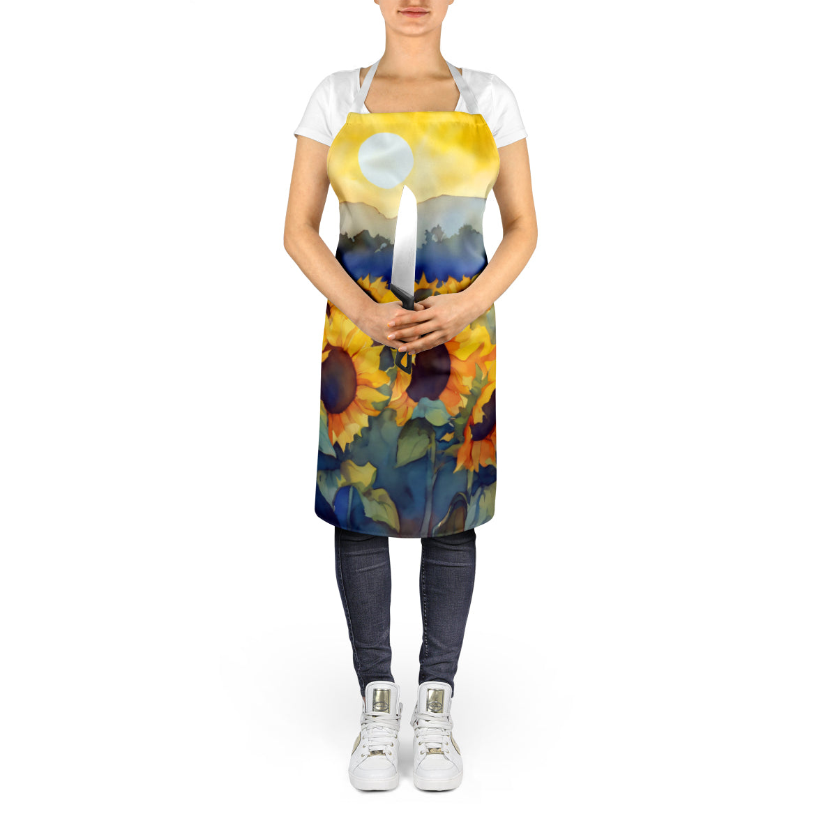 Sunflowers in Watercolor Apron