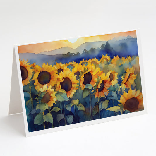 Buy this Sunflowers in Watercolor Greeting Cards Pack of 8
