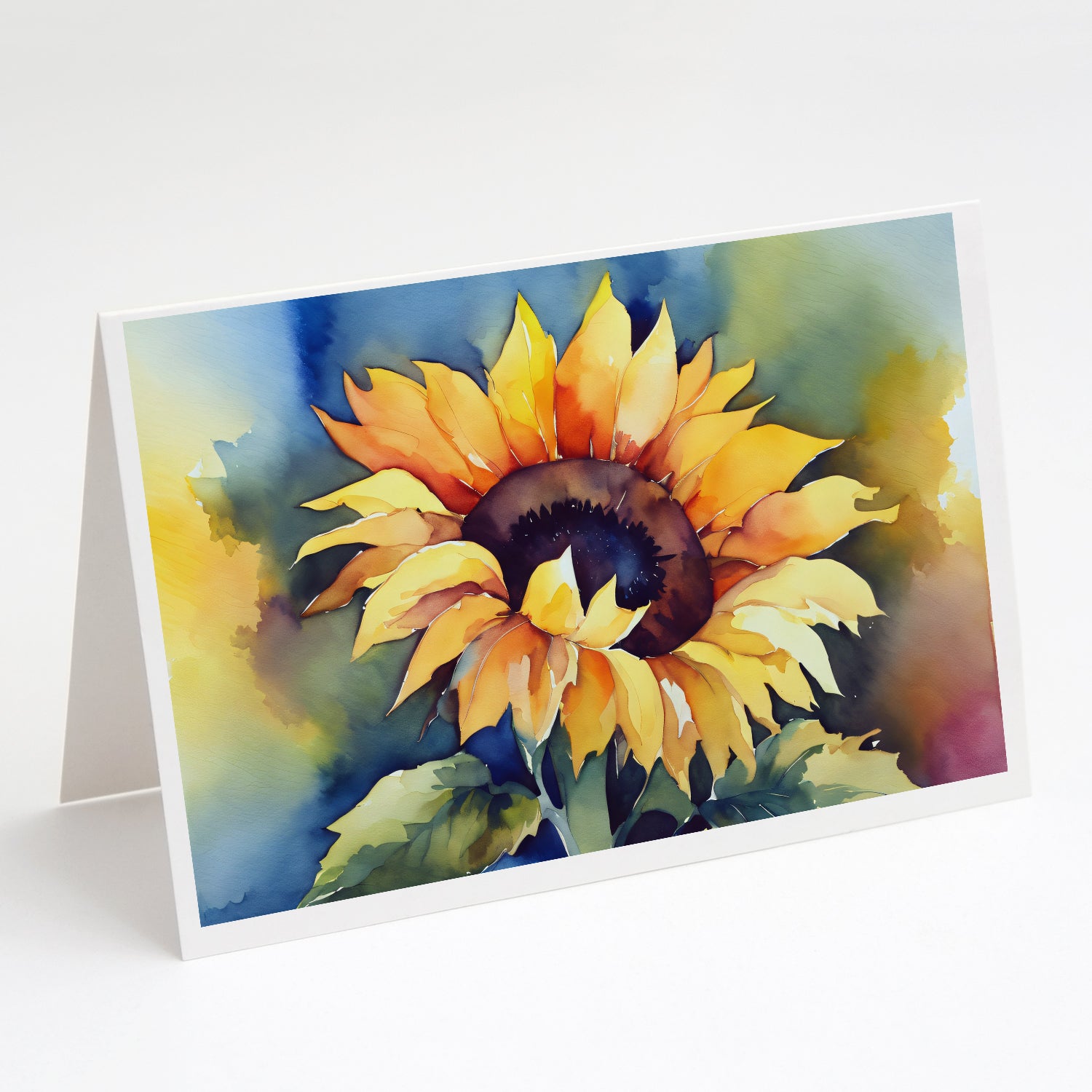 Buy this Sunflowers in Watercolor Greeting Cards Pack of 8