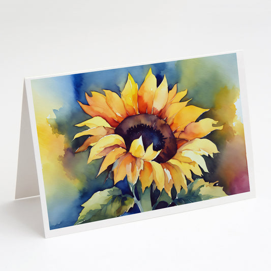 Buy this Sunflowers in Watercolor Greeting Cards Pack of 8
