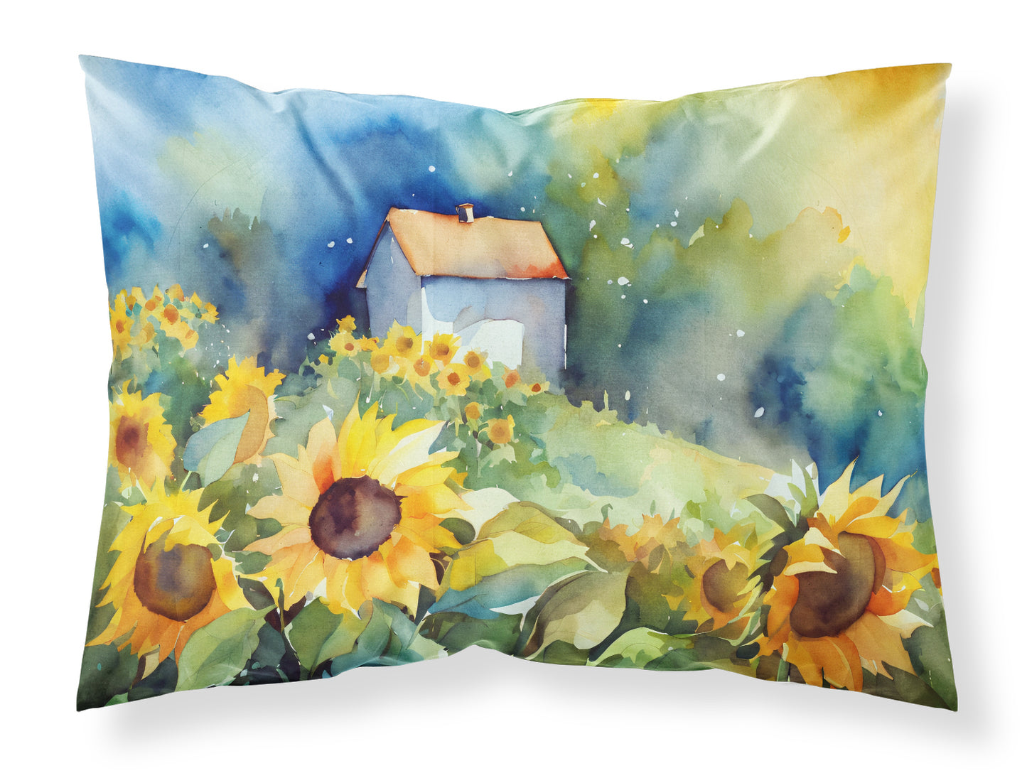 Buy this Sunflowers in Watercolor Standard Pillowcase