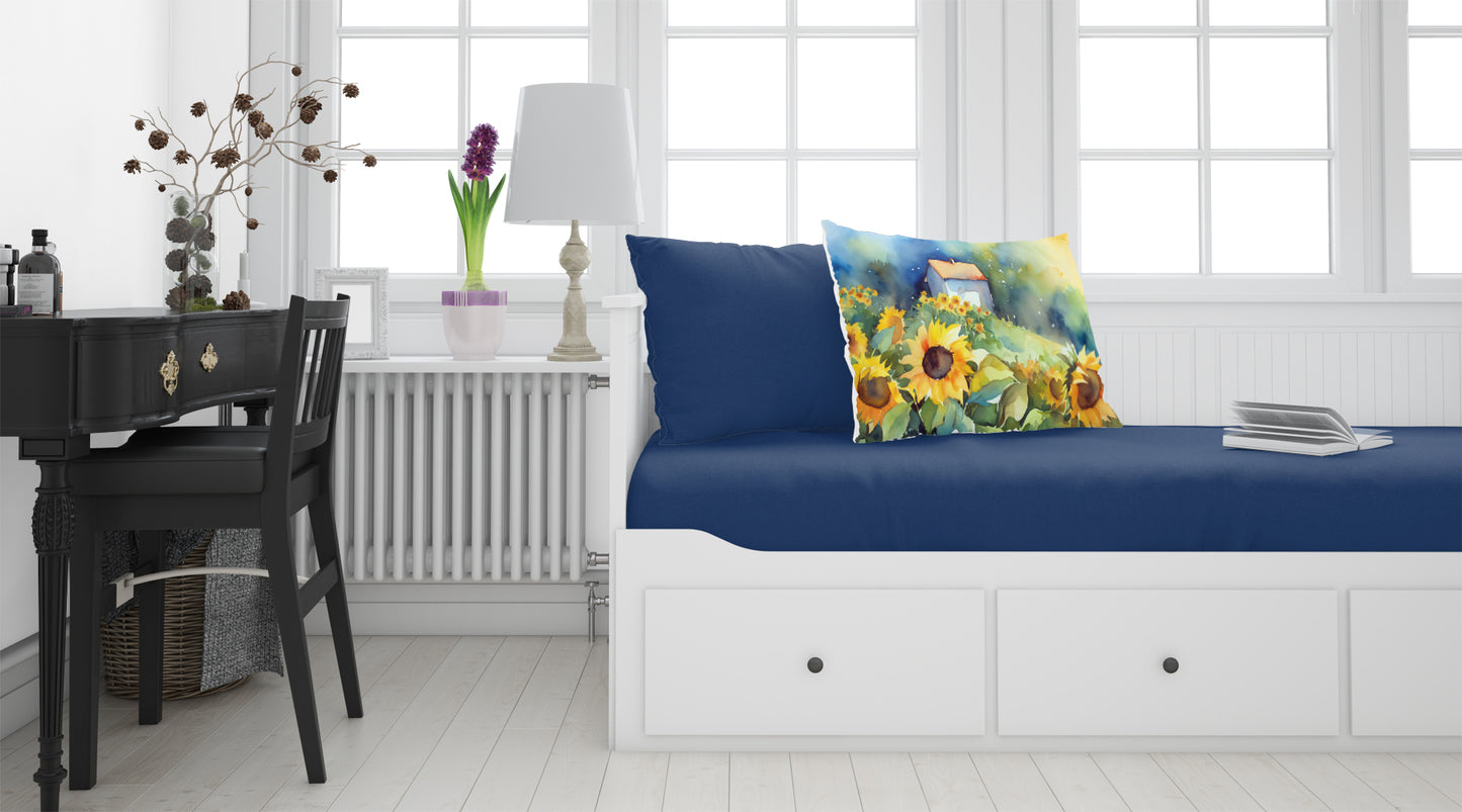 Sunflowers in Watercolor Standard Pillowcase