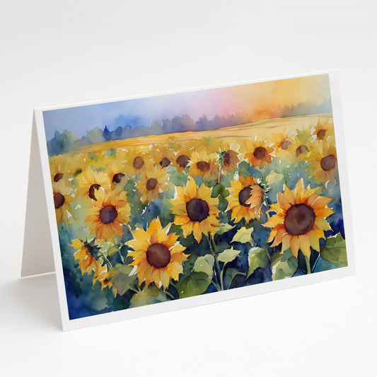 Buy this Sunflowers in Watercolor Greeting Cards Pack of 8