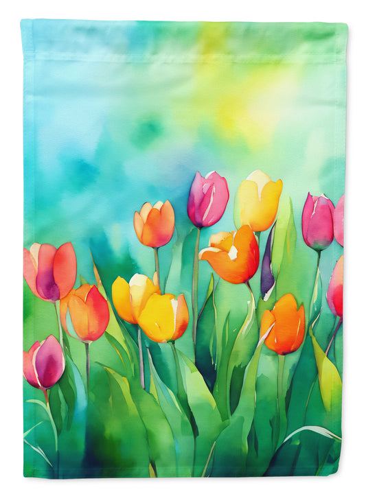 Buy this Tulips in Watercolor Garden Flag