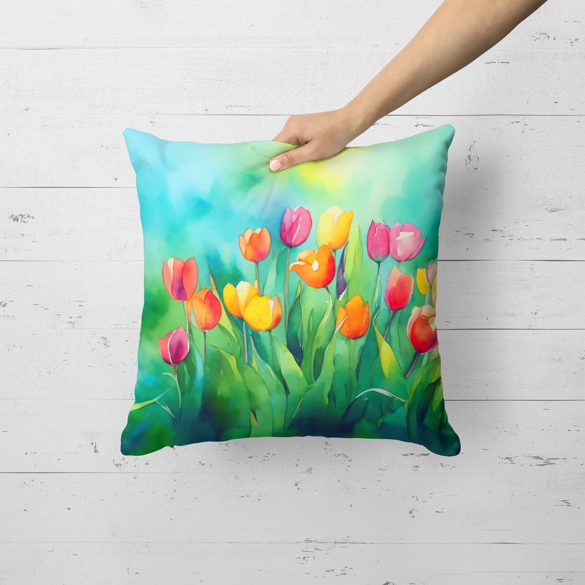 Tulips in Watercolor Throw Pillow – Seawright Home Decor