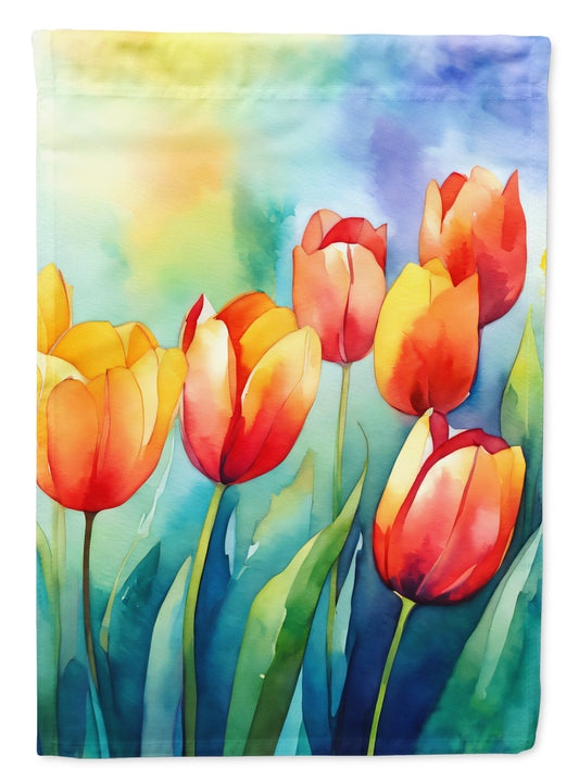 Buy this Tulips in Watercolor House Flag