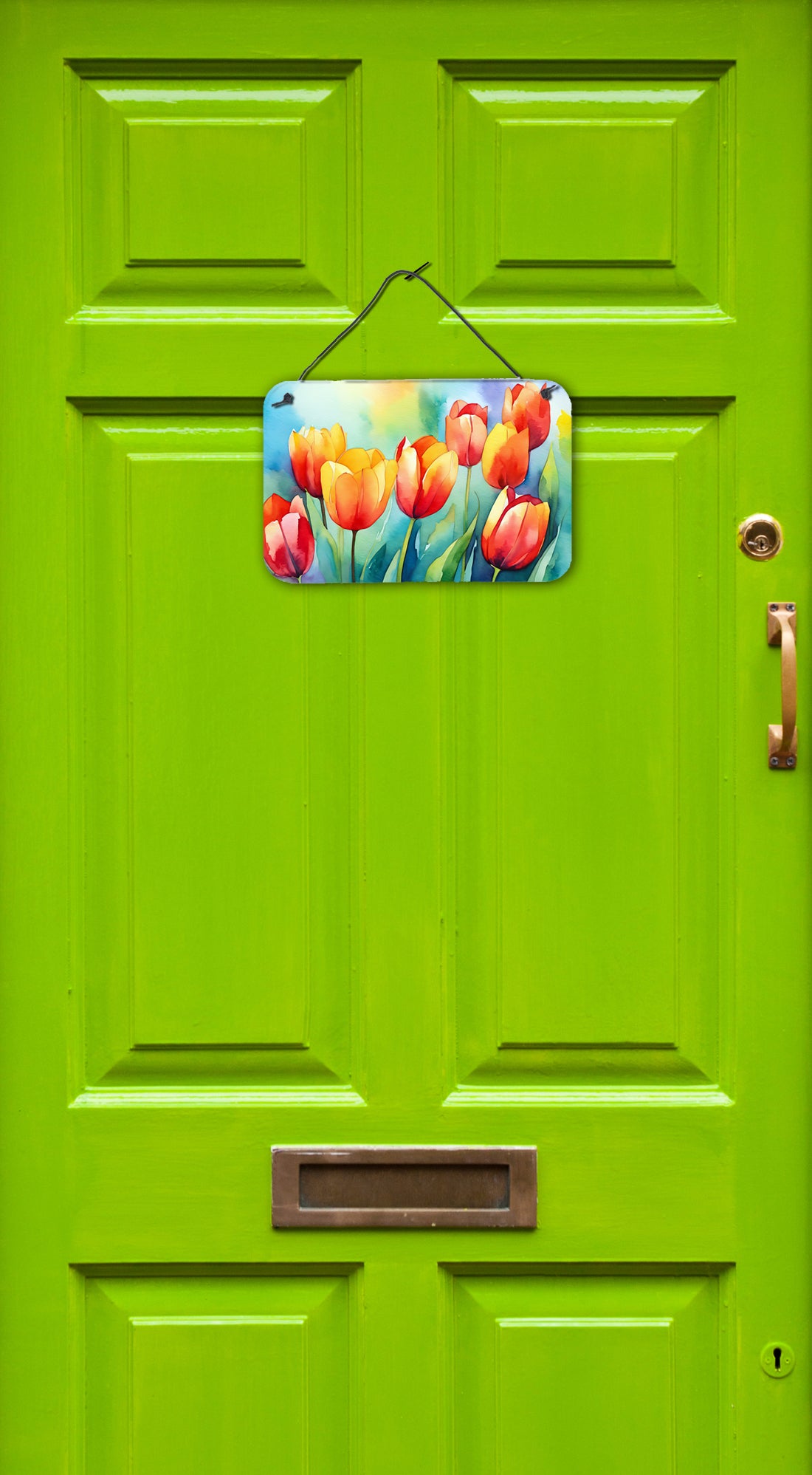 Tulips in Watercolor Wall or Door Hanging Prints