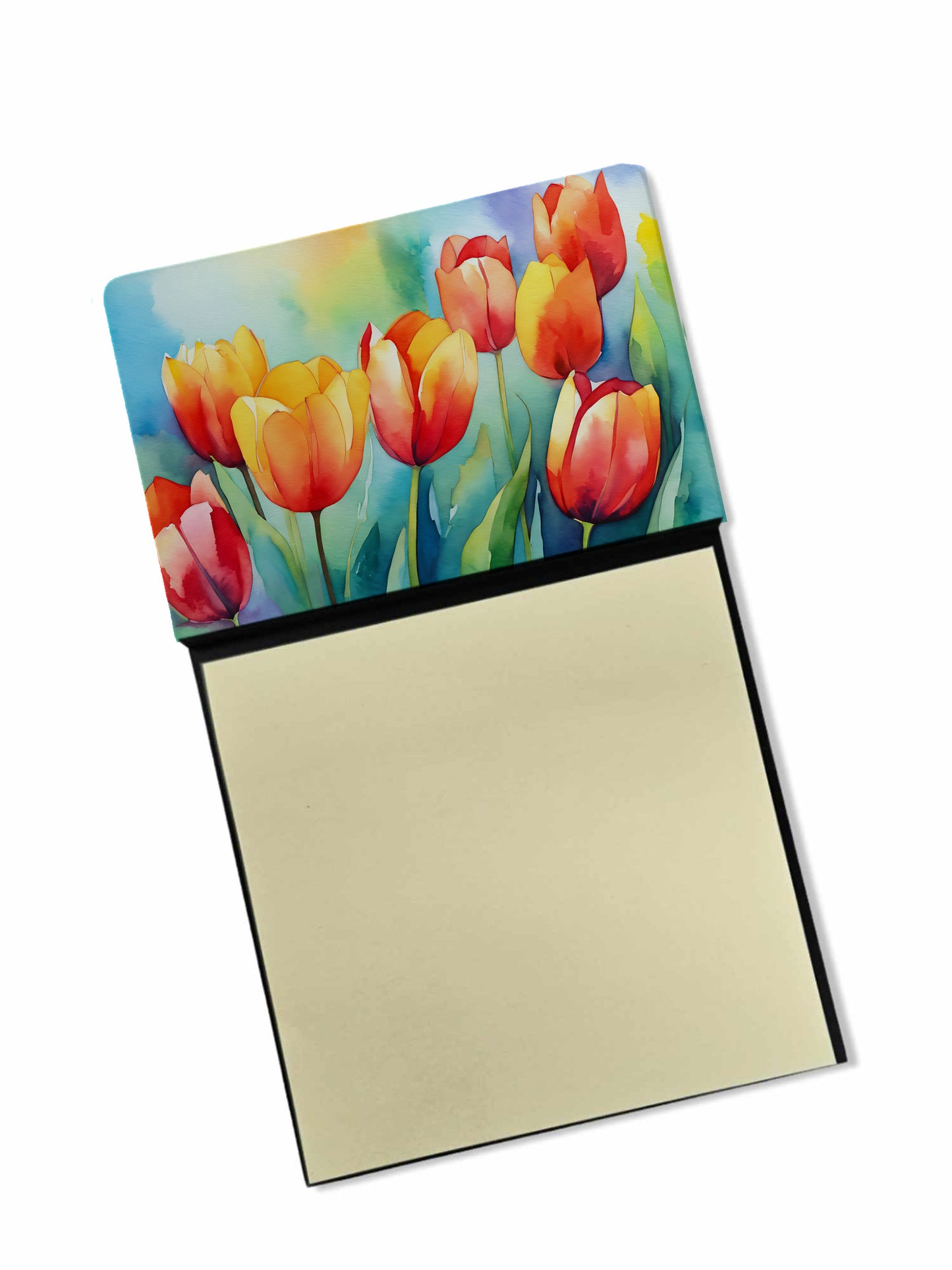 Buy this Tulips in Watercolor Sticky Note Holder